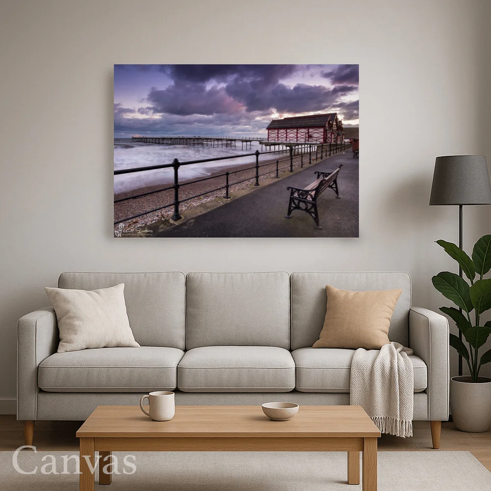 Bench By The Pier Saltburn By The Sea 8 Bench By The Pier Saltburn By The Sea - Wall-art-for-living-room-landscape