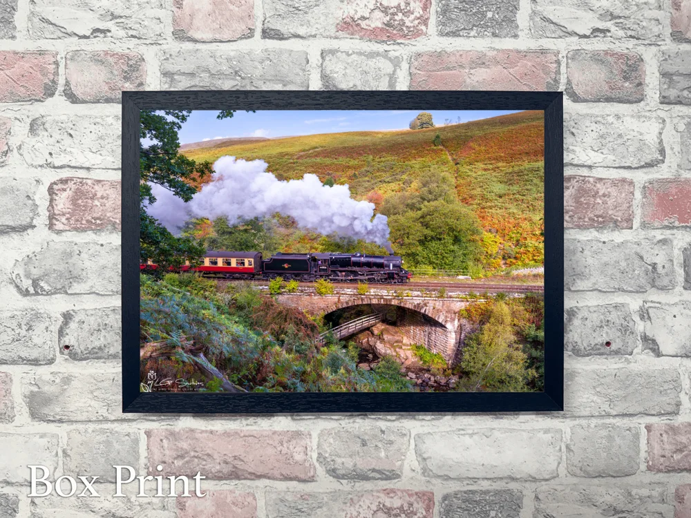 Black 5 No. 44806 At Water Arc NYMR 4 Black 5 No. 44806 At Water Arc NYMR - Landscape-Box-Print