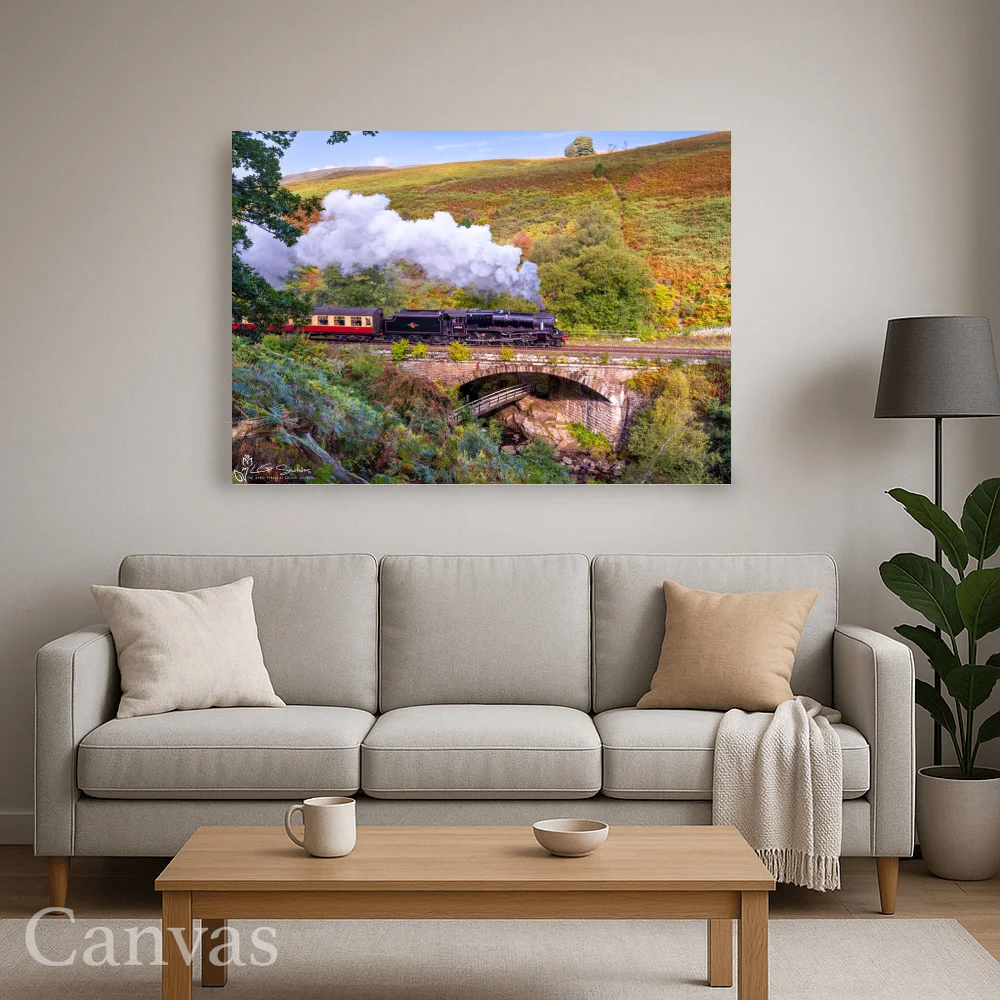 Black 5 No. 44806 At Water Arc NYMR 8 Black 5 No. 44806 At Water Arc NYMR - Wall-art-for-living-room-landscape