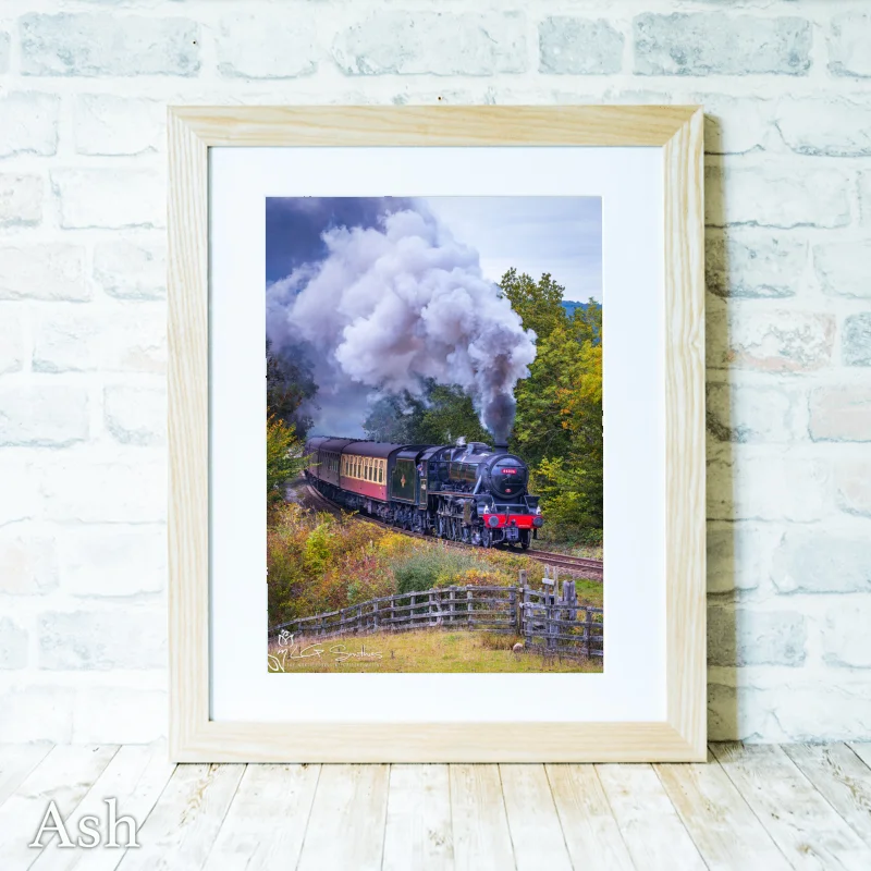Black 5 No. 44806 During The 2025 NYMR Steam Gala 4 Black 5 No. 44806 During The 2025 NYMR Steam Gala - Ash-Portrait-Frame