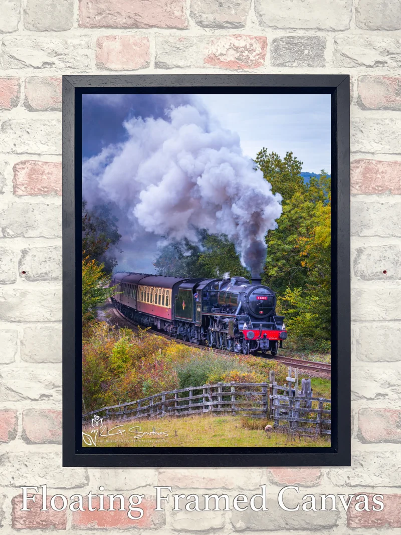 Black 5 No. 44806 During The 2025 NYMR Steam Gala 7 Black 5 No. 44806 During The 2025 NYMR Steam Gala - Float-Frame-Canvas-Portrait
