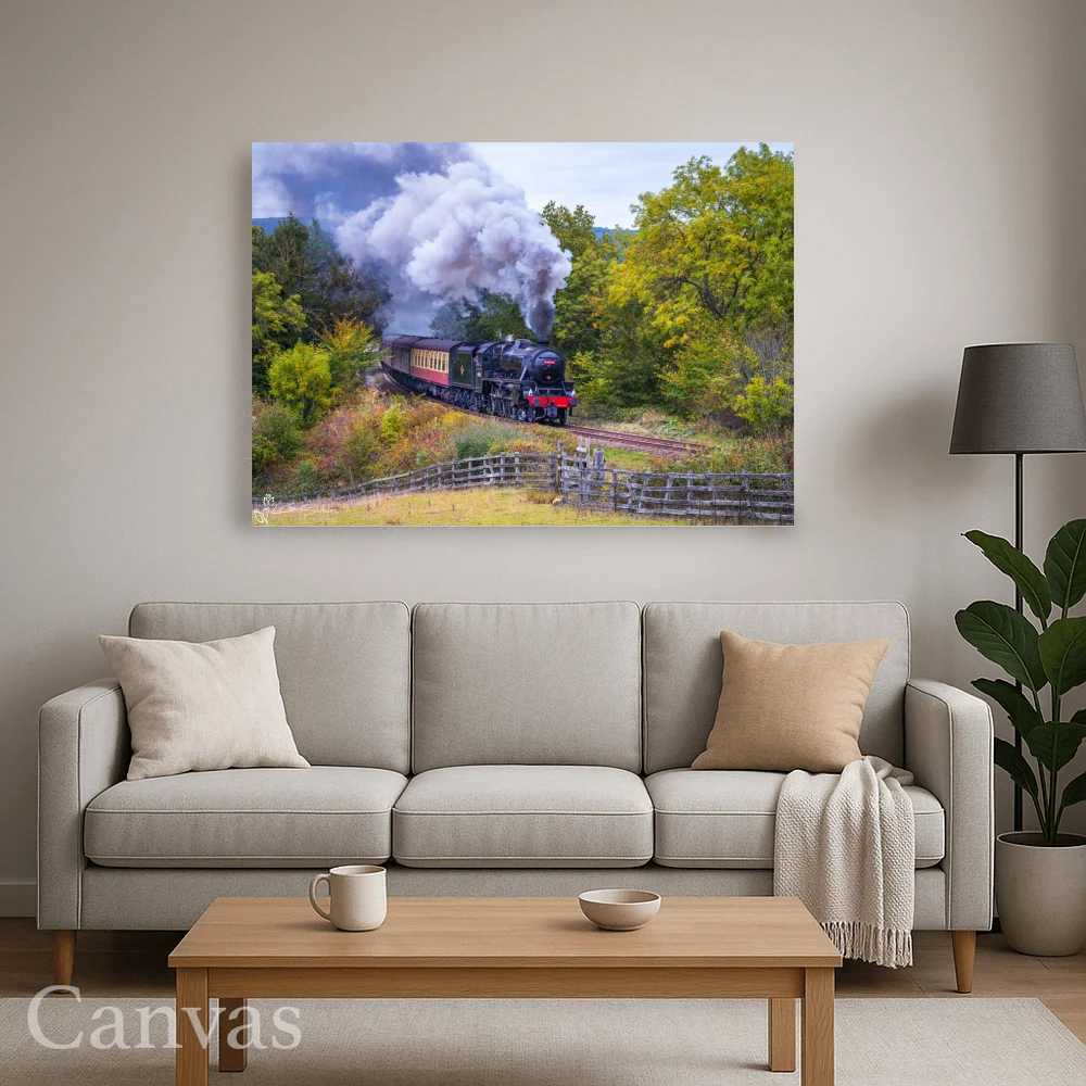 Black 5 No. 44806 8 Black 5 No. 44806 - Wall-art-for-living-room-landscape