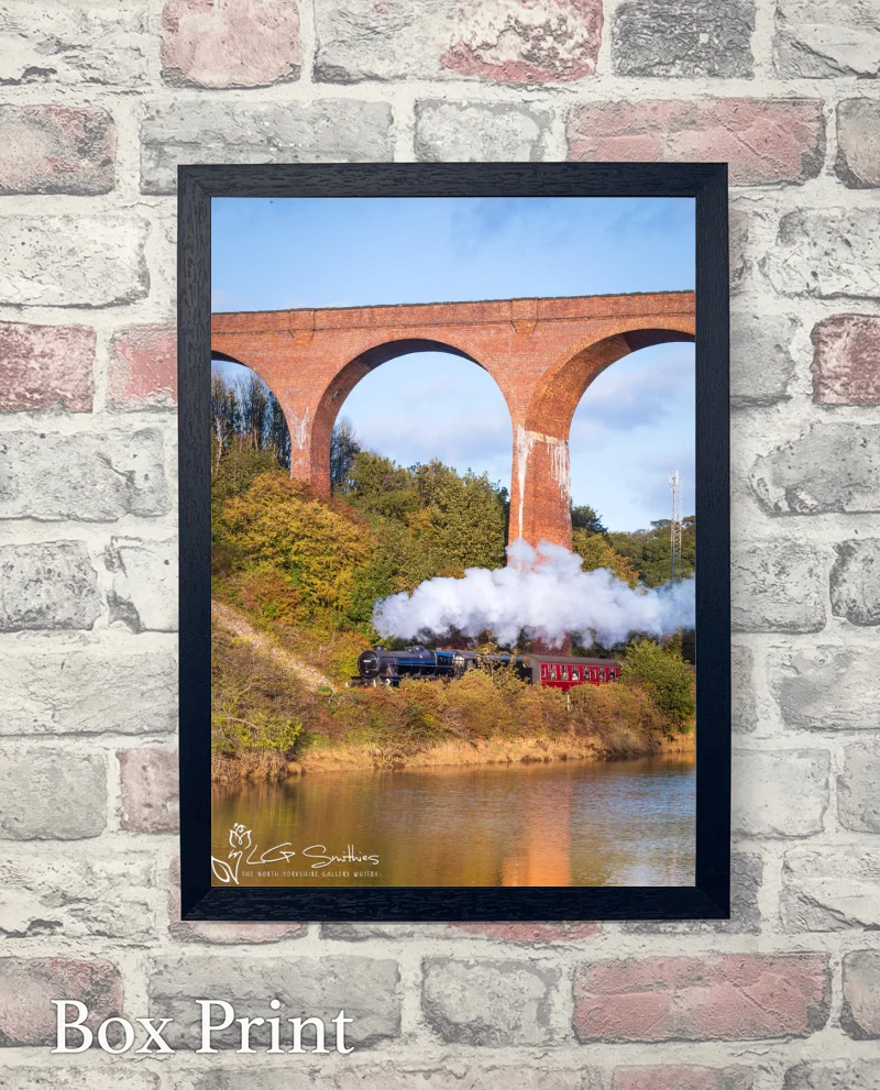 Black 5 No. 5428 Eric Treacy Leaving Whitby 6 Black 5 No. 5428 Eric Treacy Leaving Whitby - Box-Print-Portrait
