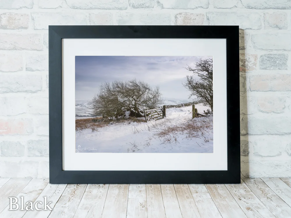 Blakey Ridge In The Snow 6 Blakey Ridge In The Snow - Black-Landscape-Frame