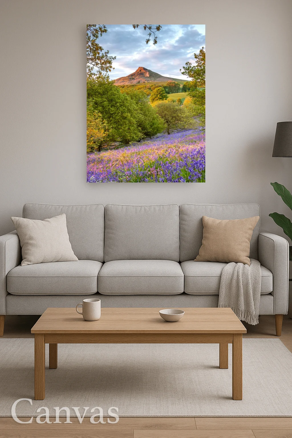 Bluebells In The Newton Woods Portrait 8 Bluebells In The Newton Woods Portrait - Wall-art-for-living-room-portrait