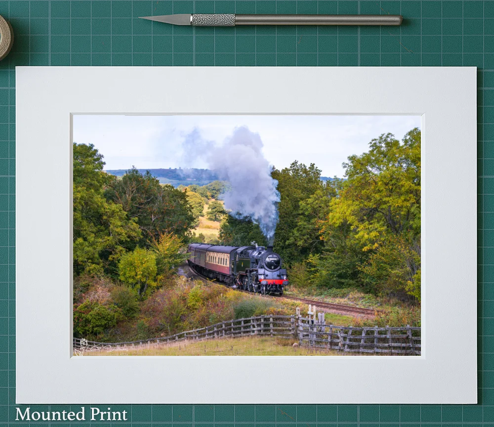 BR Standard 4 Tank No. 80136 During the NYMR 2025 Steam Gala 2 BR Standard 4 Tank No. 80136 During the NYMR 2025 Steam Gala - Landscape-Mounted-Print