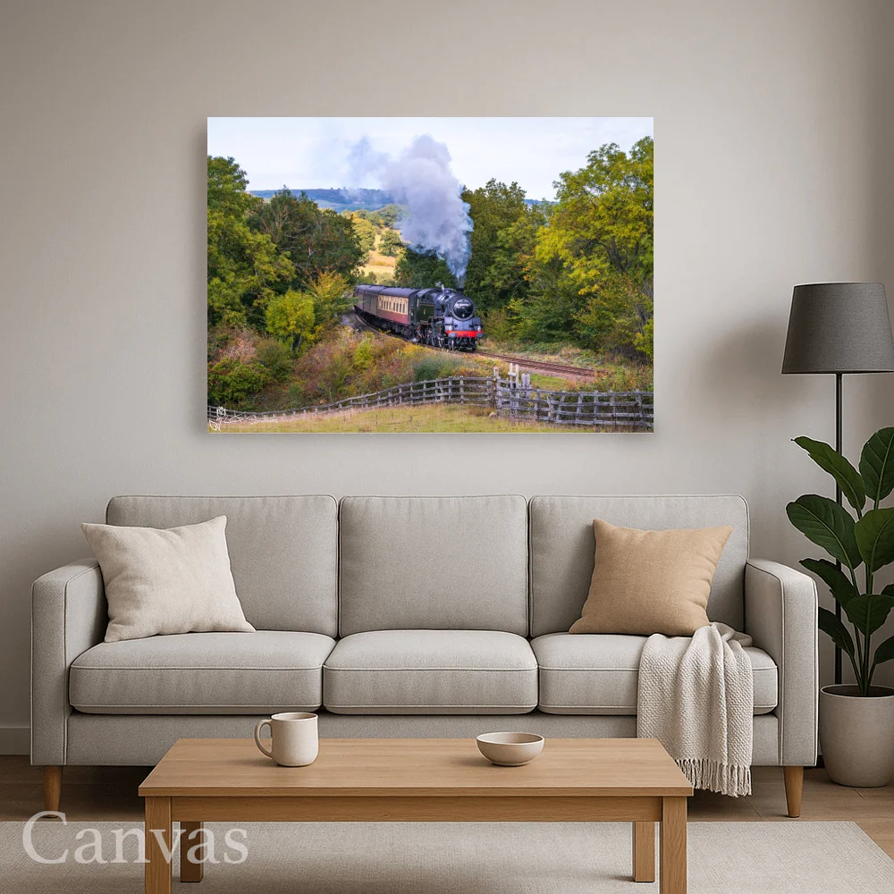 BR Standard 4 Tank No. 80136 During the NYMR 2025 Steam Gala 8 BR Standard 4 Tank No. 80136 During the NYMR 2025 Steam Gala - Wall-art-for-living-room-landscape