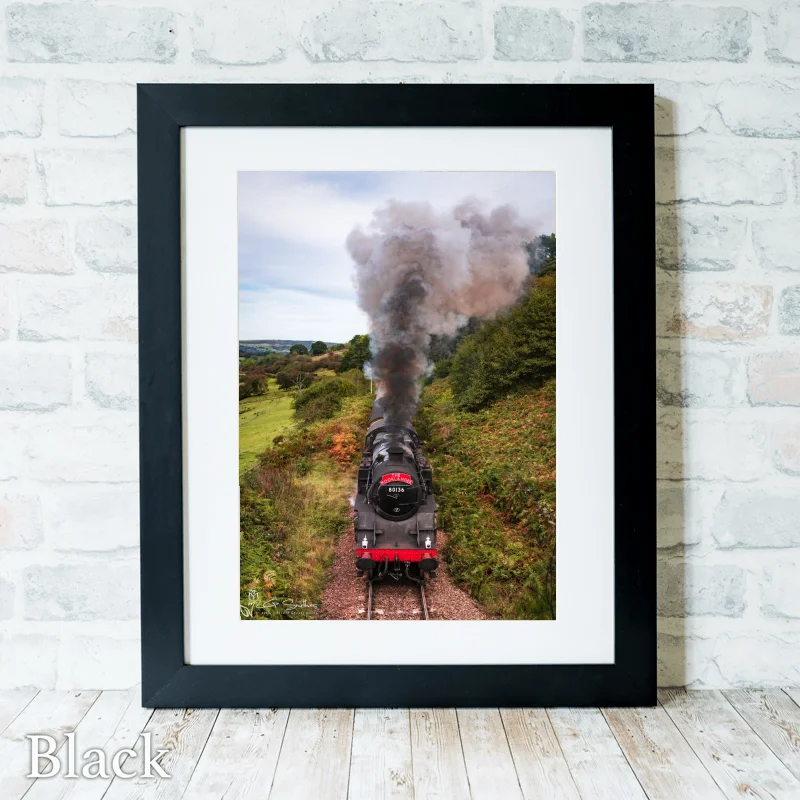 BR Standard 4 Tank On The North York Moors Railway 3 BR Standard 4 Tank On The North York Moors Railway - Black-Portrait-Frame