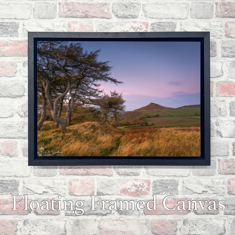 Breezy Cliff Ridge Roseberry Topping 3 Breezy Cliff Ridge Roseberry Topping - Landscape-Float-Frame-Canvas