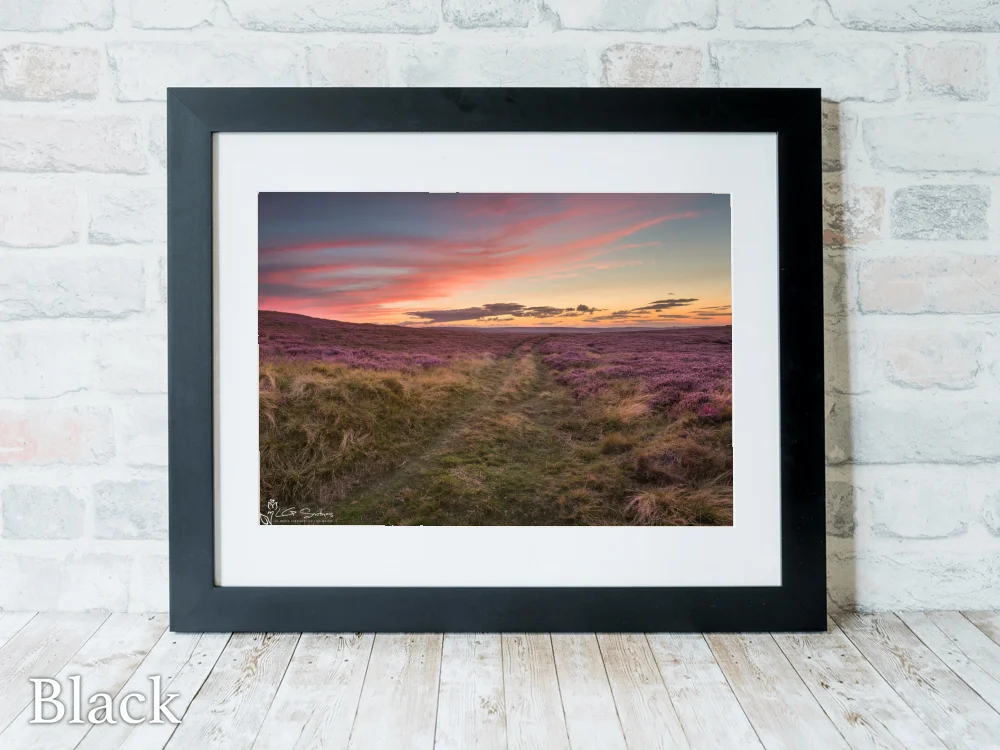 Bridleway Through The Moor 6 Bridleway Through The Moor - Black-Landscape-Frame