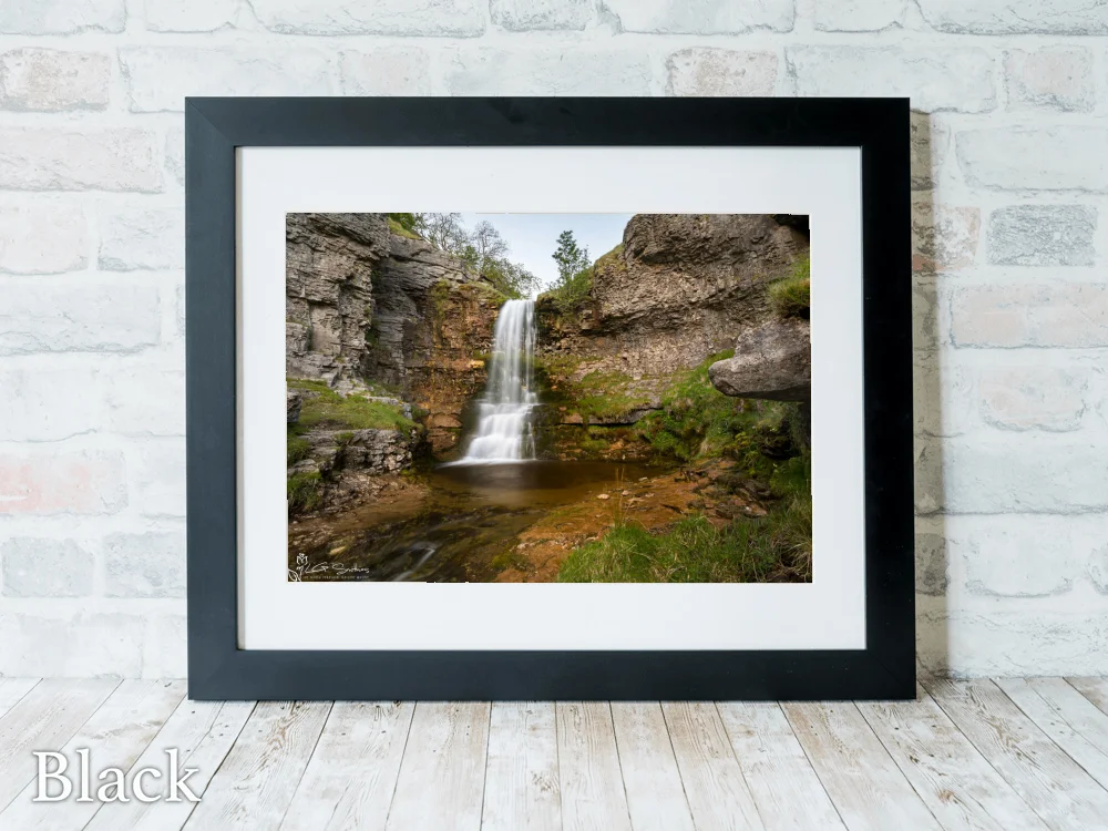 Buckden Waterfall 6 Buckden Waterfall - Black-Landscape-Frame