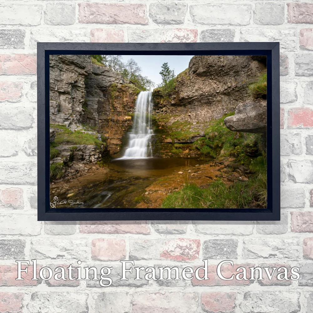Buckden Waterfall 3 Buckden Waterfall - Landscape-Float-Frame-Canvas