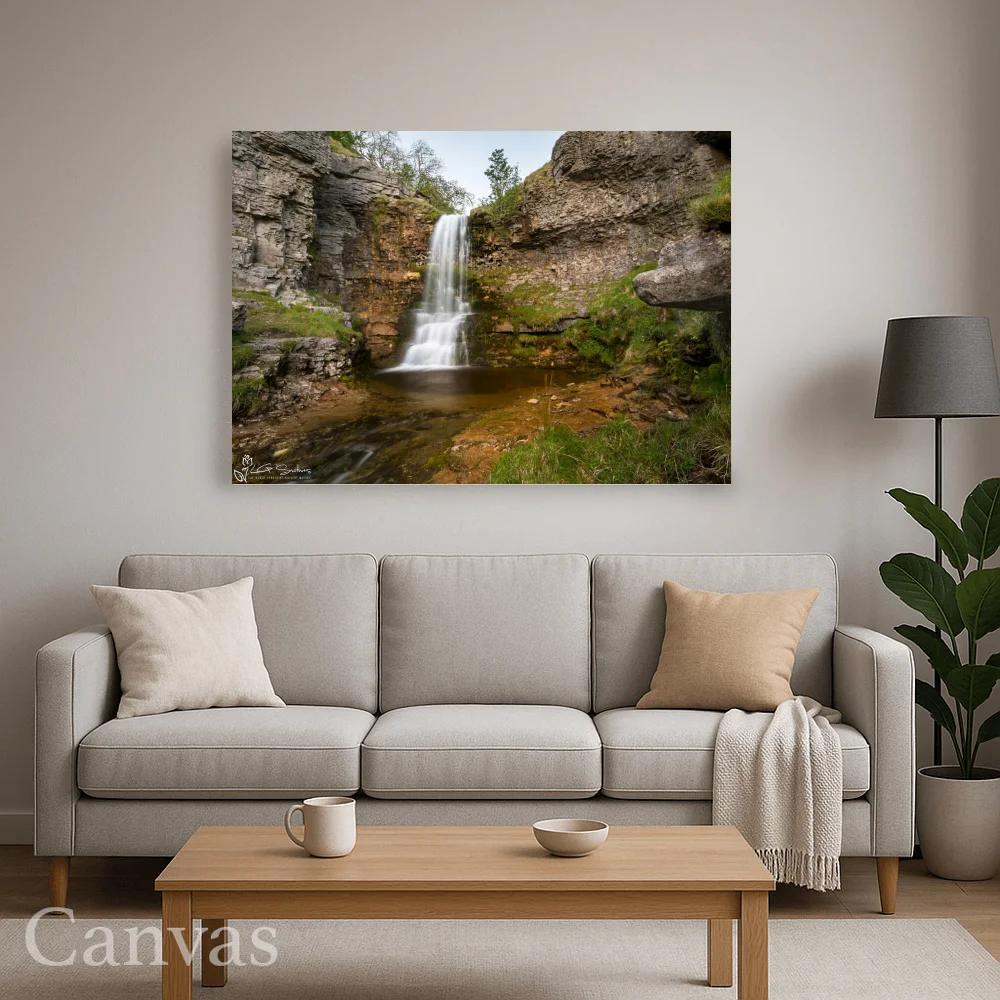 Buckden Waterfall 8 Buckden Waterfall - Wall-art-for-living-room-landscape