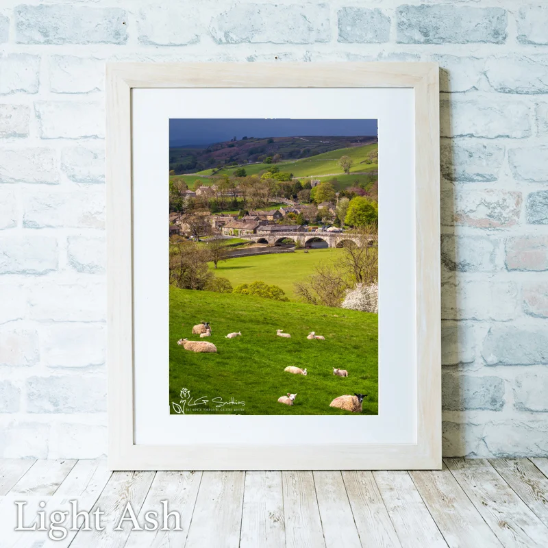Burnsall Spring Lambs 2 Burnsall Spring Lambs - Light-Ash-Portrait-Frame