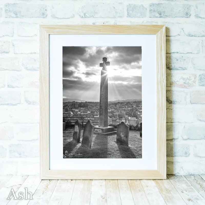 Caedmon's Cross Black And White Portrait 4 Caedmon's Cross Black And White Portrait - Ash-Portrait-Frame