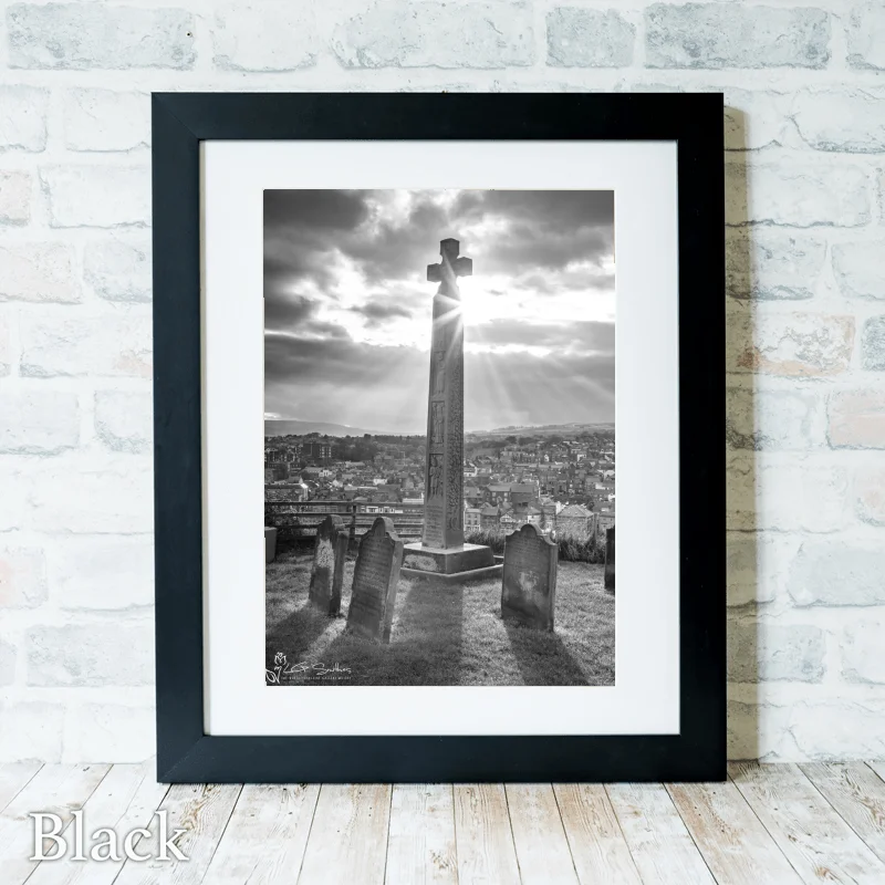 Caedmon's Cross Black And White Portrait 3 Caedmon's Cross Black And White Portrait - Black-Portrait-Frame