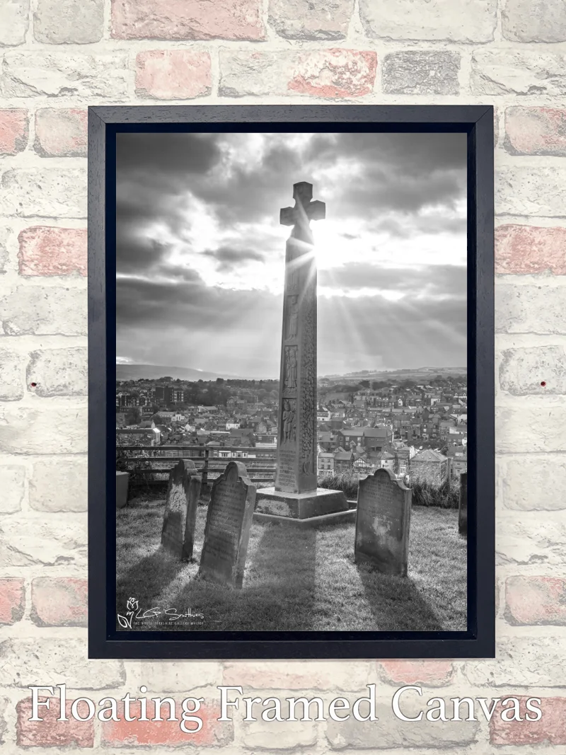 Caedmon's Cross Black And White Portrait 7 Caedmon's Cross Black And White Portrait - Float-Frame-Canvas-Portrait