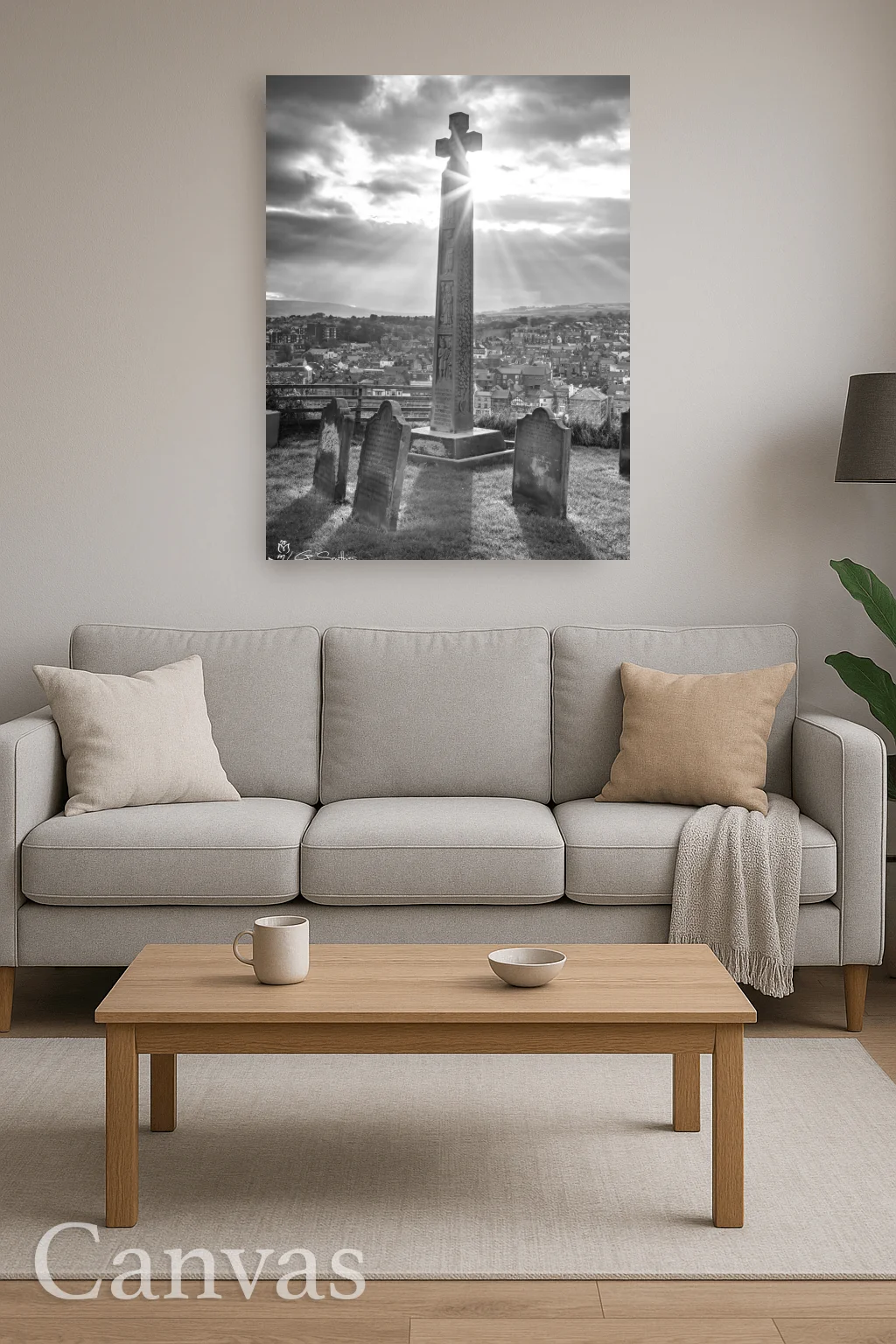 Caedmon's Cross Black And White Portrait 8 Caedmon's Cross Black And White Portrait - Wall-art-for-living-room-portrait
