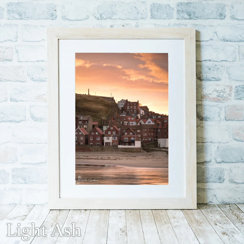Caedmon's Cross Over Tate Hill Whitby 3 Caedmon's Cross Over Tate Hill Whitby - Light-Ash-Portrait-Frame