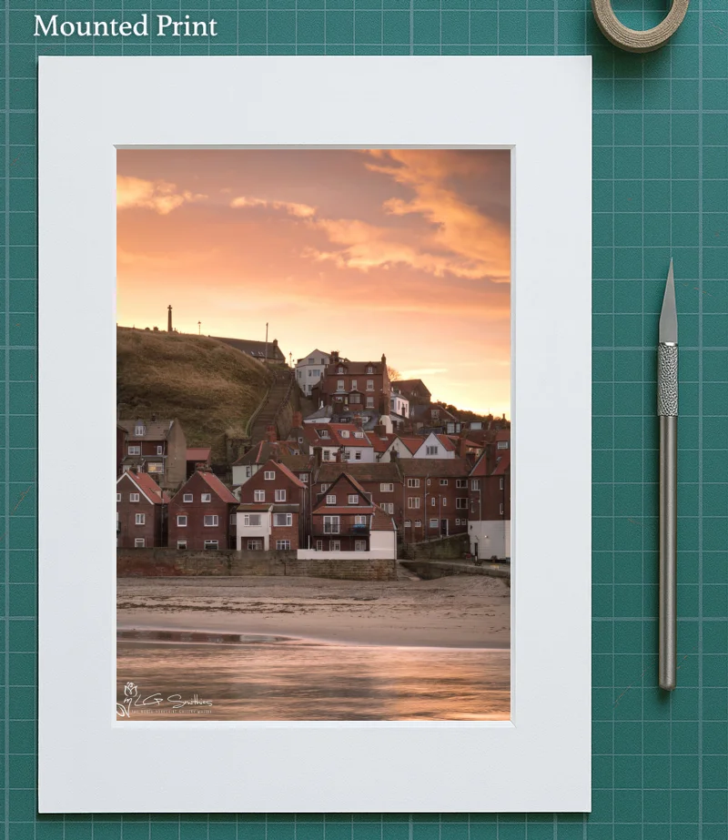 Caedmon's Cross Over Tate Hill Whitby 6 Caedmon's Cross Over Tate Hill Whitby - Mounted-Print-Portrait