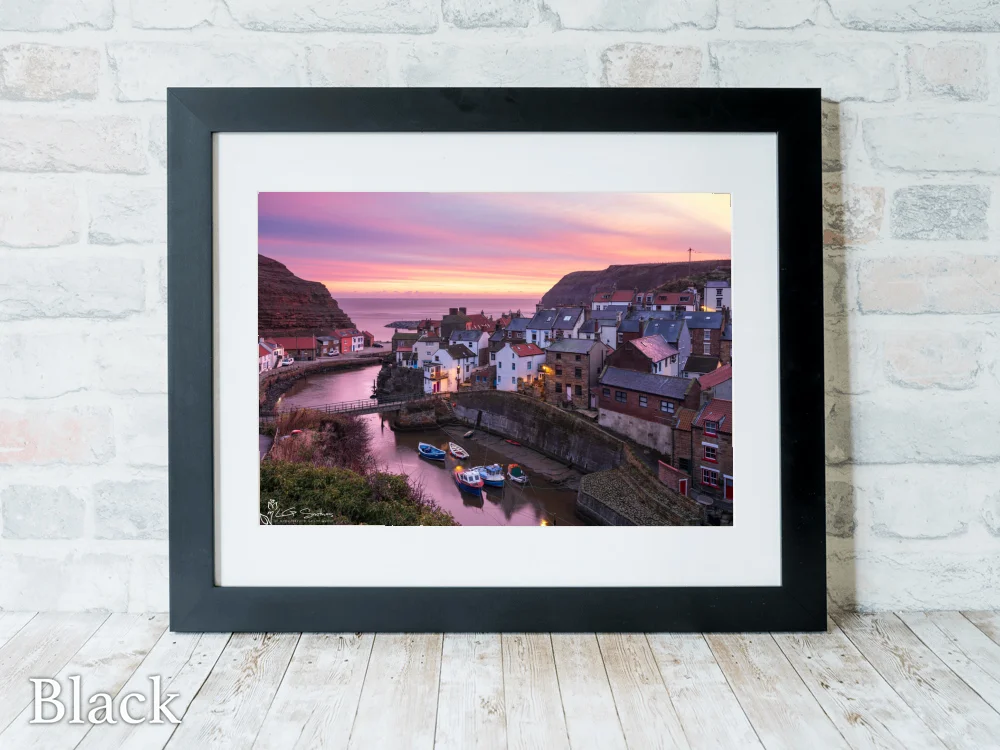 Calm Before The Storm At Staithes 6 Calm Before The Storm At Staithes - Black-Landscape-Frame