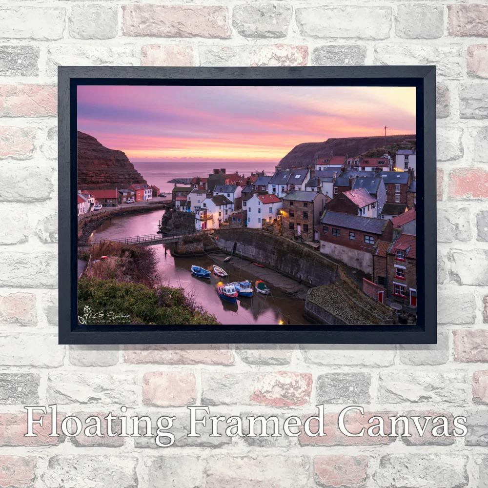 Calm Before The Storm At Staithes 3 Calm Before The Storm At Staithes - Landscape-Float-Frame-Canvas