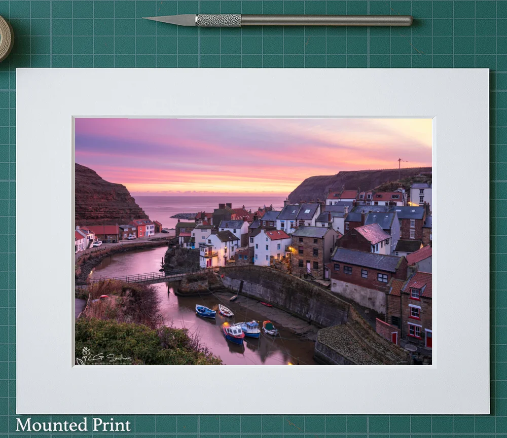 Calm Before The Storm At Staithes 2 Calm Before The Storm At Staithes - Landscape-Mounted-Print