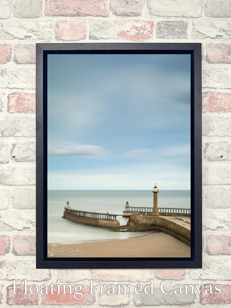 Calm Waters At Whitby Beach 7 Calm Waters At Whitby Beach - Float-Frame-Canvas-Portrait