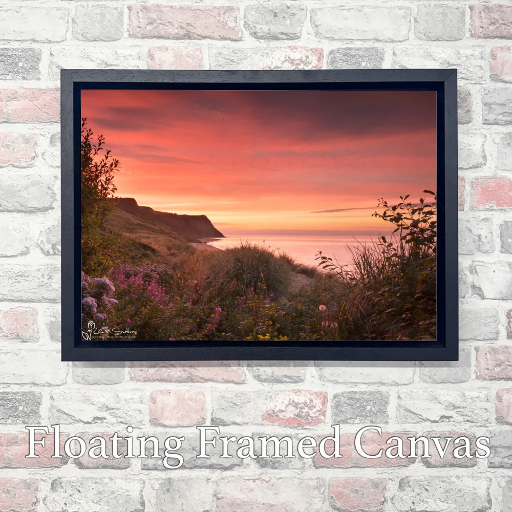 Cattersty Sands On The Cleveland Way 3 Cattersty Sands On The Cleveland Way - Landscape-Float-Frame-Canvas
