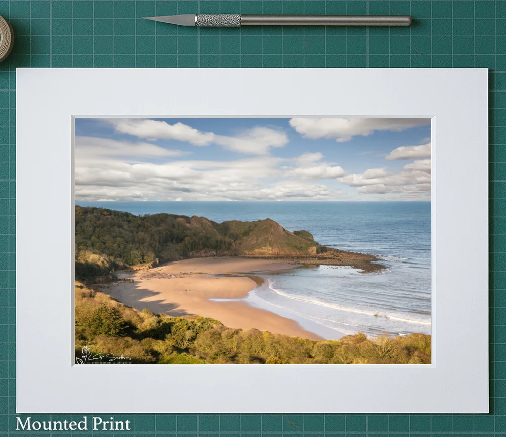 Cayton Bay 2 Cayton Bay - Landscape-Mounted-Print