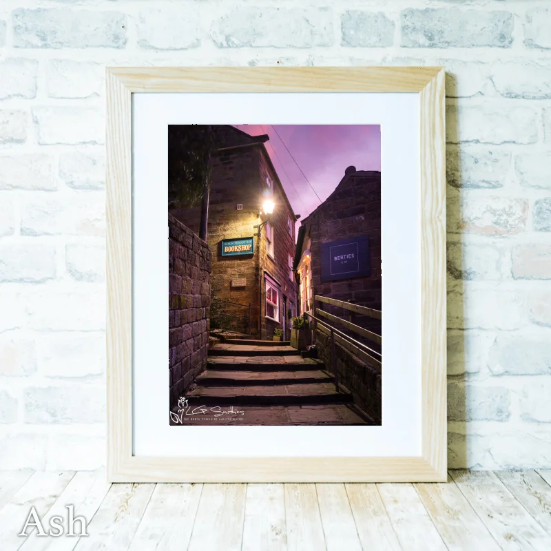 Chapel Street Sunrise Robin Hoods Bay 4 Chapel Street Sunrise Robin Hoods Bay - Ash-Portrait-Frame