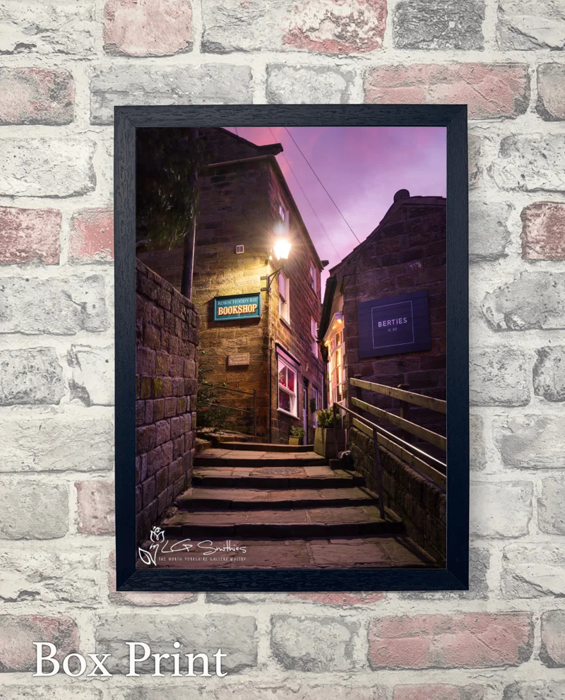Chapel Street Sunrise Robin Hoods Bay 6 Chapel Street Sunrise Robin Hoods Bay - Box-Print-Portrait