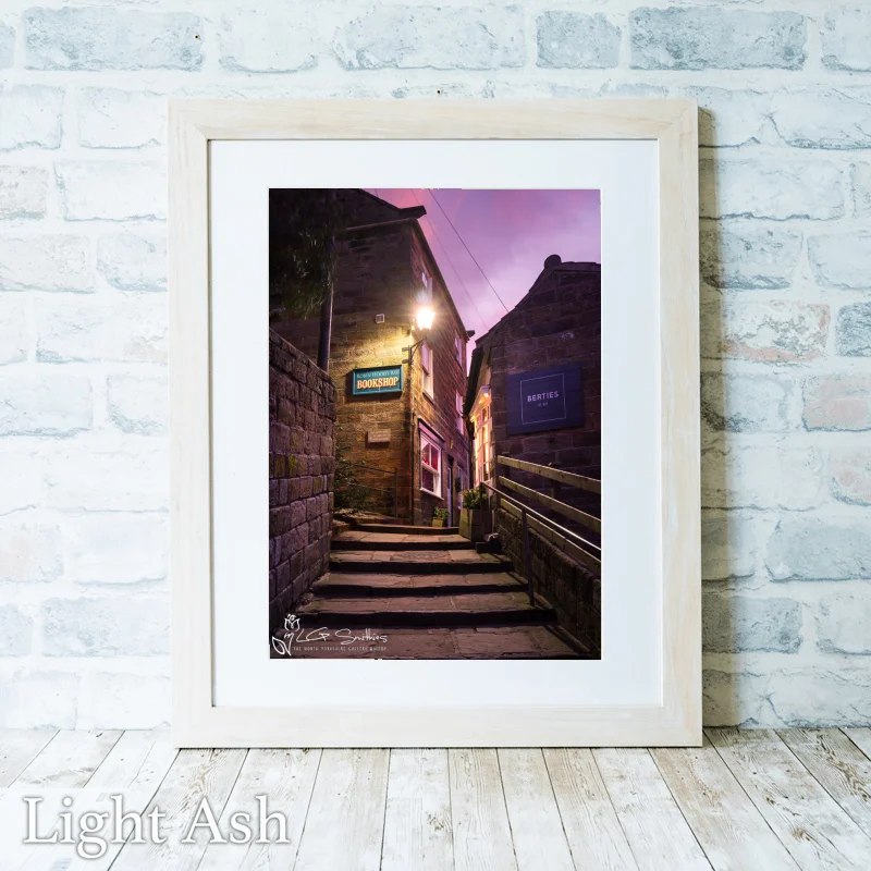 Chapel Street Sunrise Robin Hoods Bay 2 Chapel Street Sunrise Robin Hoods Bay - Light-Ash-Portrait-Frame