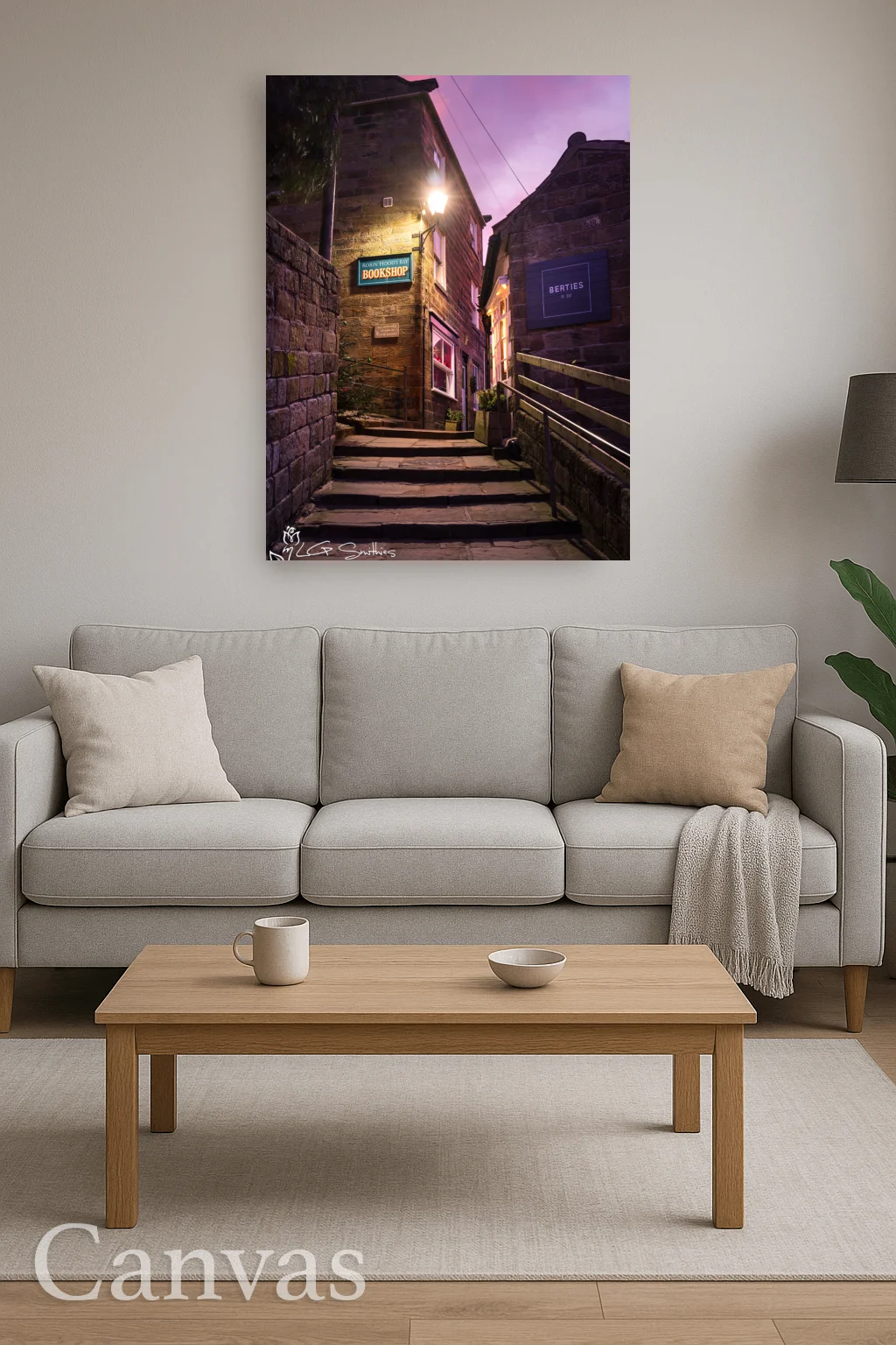 Chapel Street Sunrise Robin Hoods Bay 8 Chapel Street Sunrise Robin Hoods Bay - Wall-art-for-living-room-portrait