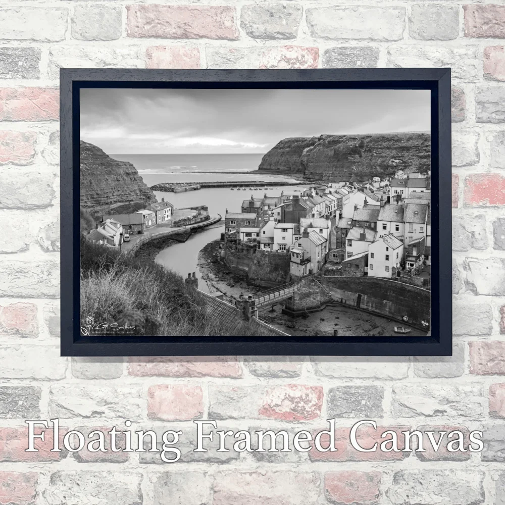 Chilly Morning at Staithes 3 Chilly Morning at Staithes - Landscape-Float-Frame-Canvas