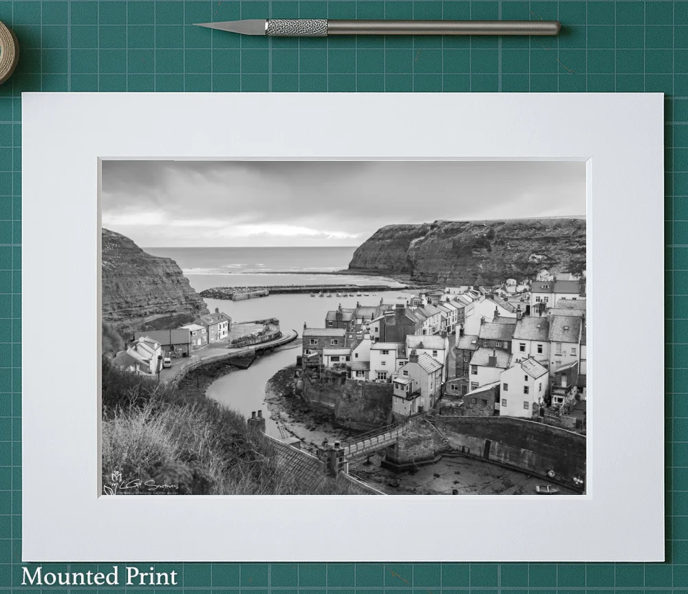 Chilly Morning at Staithes 2 Chilly Morning at Staithes - Landscape-Mounted-Print