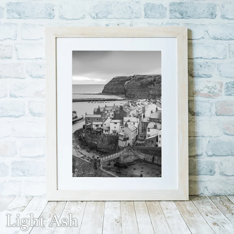 Chilly Morning At Staithes Portrait 2 Chilly Morning At Staithes Portrait - Light-Ash-Portrait-Frame