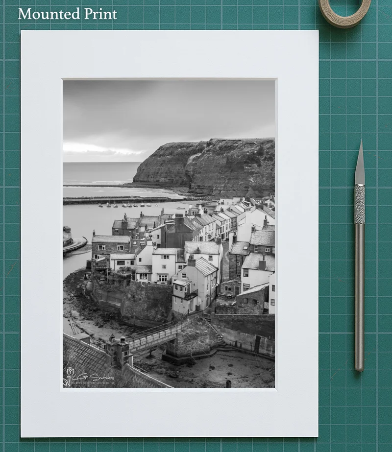 Chilly Morning At Staithes Portrait 5 Chilly Morning At Staithes Portrait - Mounted-Print-Portrait