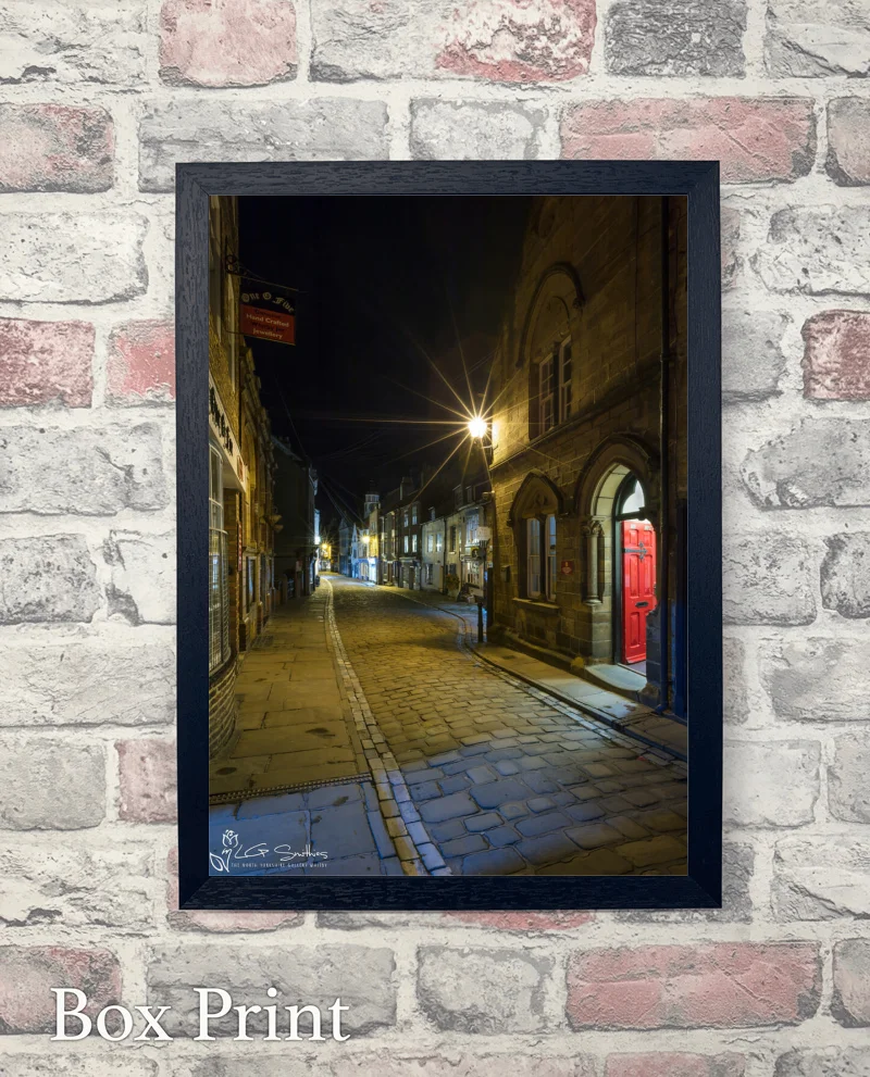 Church St And Old Market Whitby 6 Church St And Old Market Whitby - Box-Print-Portrait