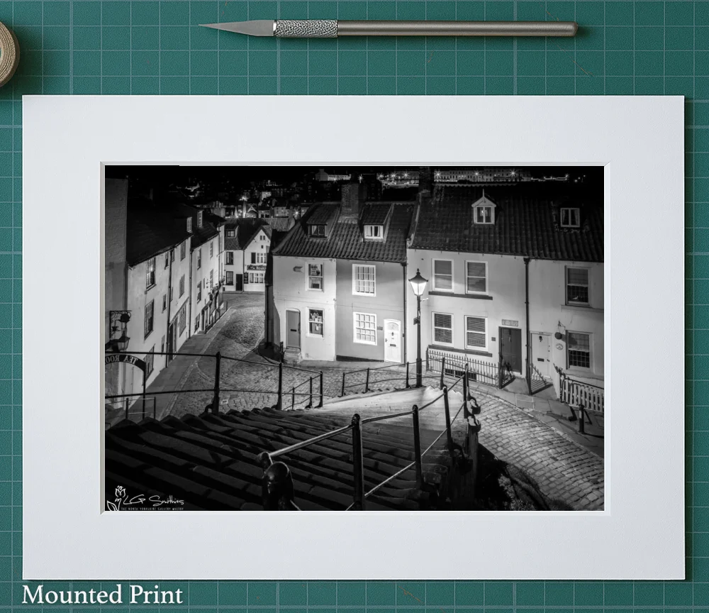 Church St and The 199 Steps Whitby 2 Church St and The 199 Steps Whitby - Landscape-Mounted-Print