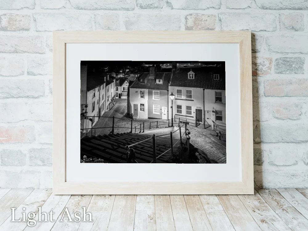 Church St and The 199 Steps Whitby 5 Church St and The 199 Steps Whitby - Light-Ash-Landscape-Frame