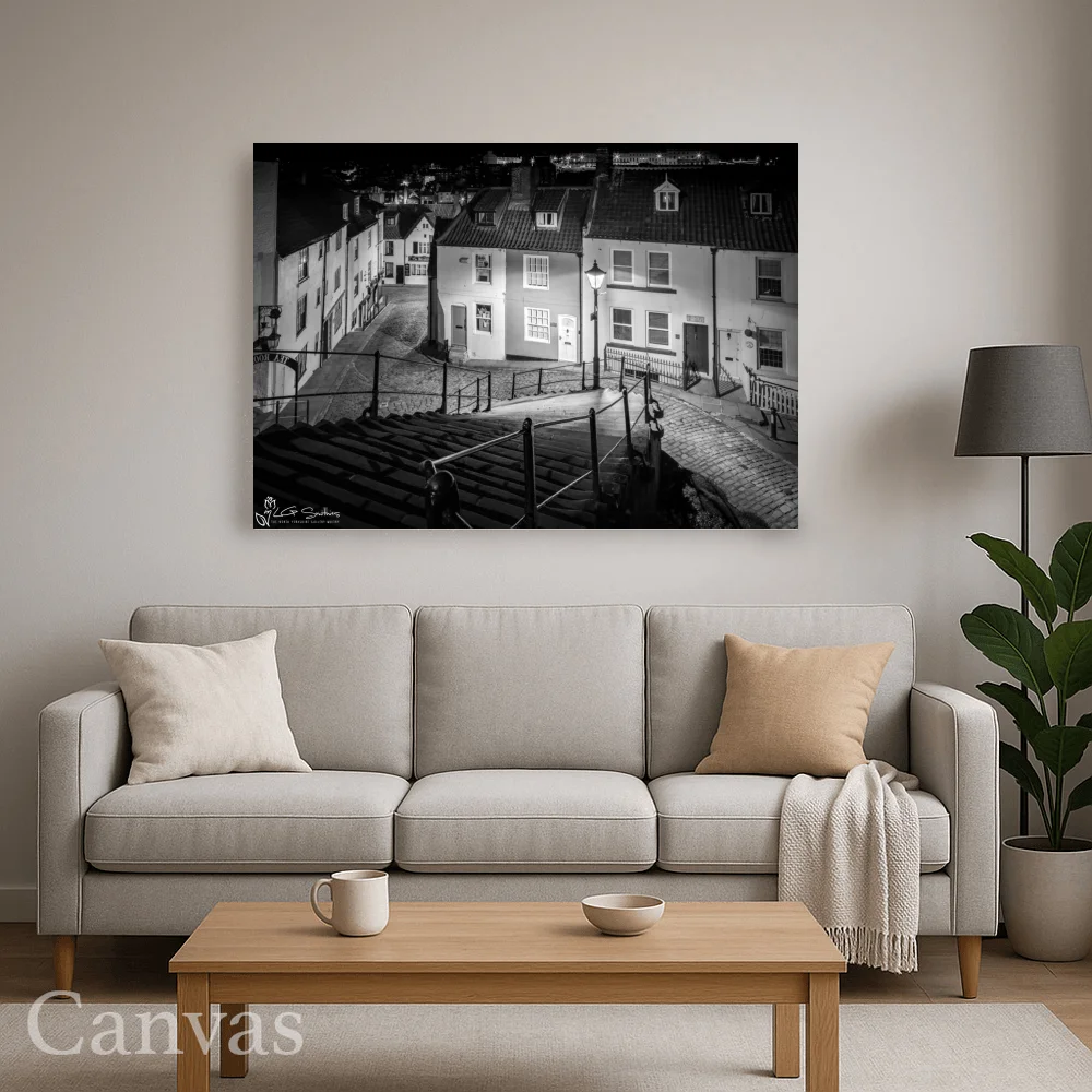 Church St and The 199 Steps Whitby 8 Church St and The 199 Steps Whitby - Wall-art-for-living-room-landscape