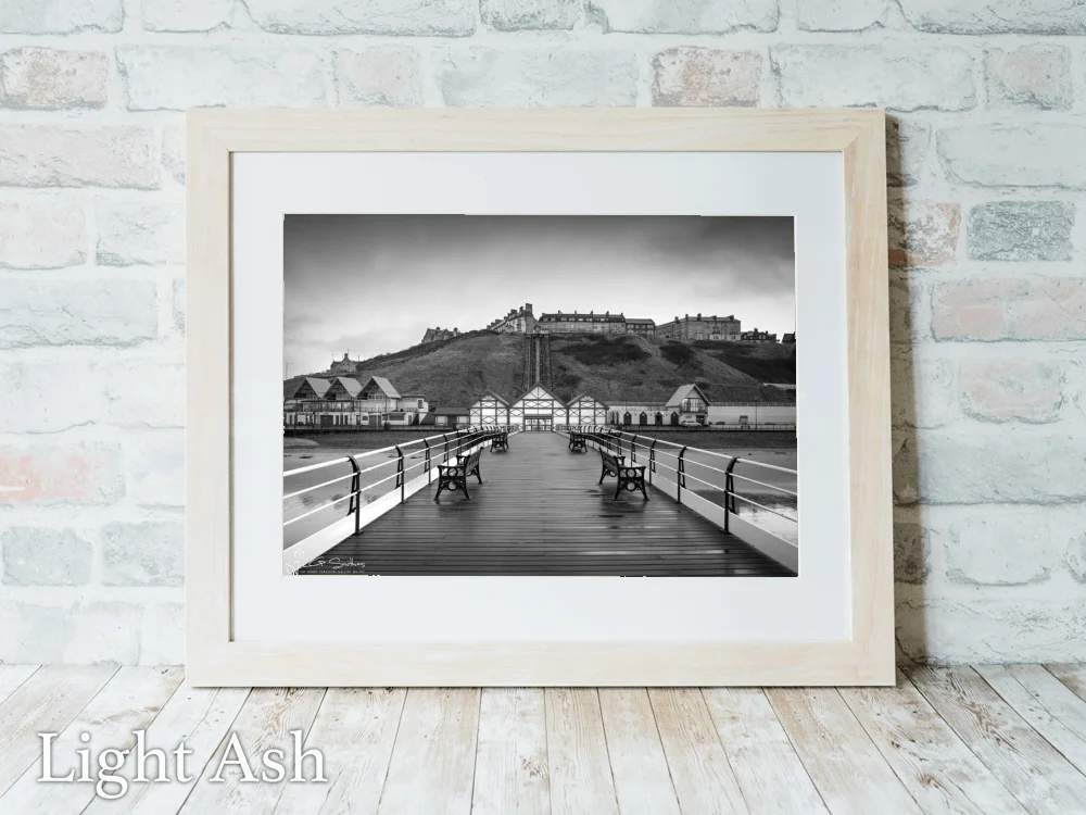Classic Saltburn Black and White 5 Classic Saltburn Black and White - Light-Ash-Landscape-Frame