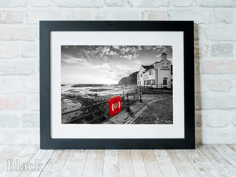 Cod and Lobster Colour Splash 6 Cod and Lobster Colour Splash - Black-Landscape-Frame