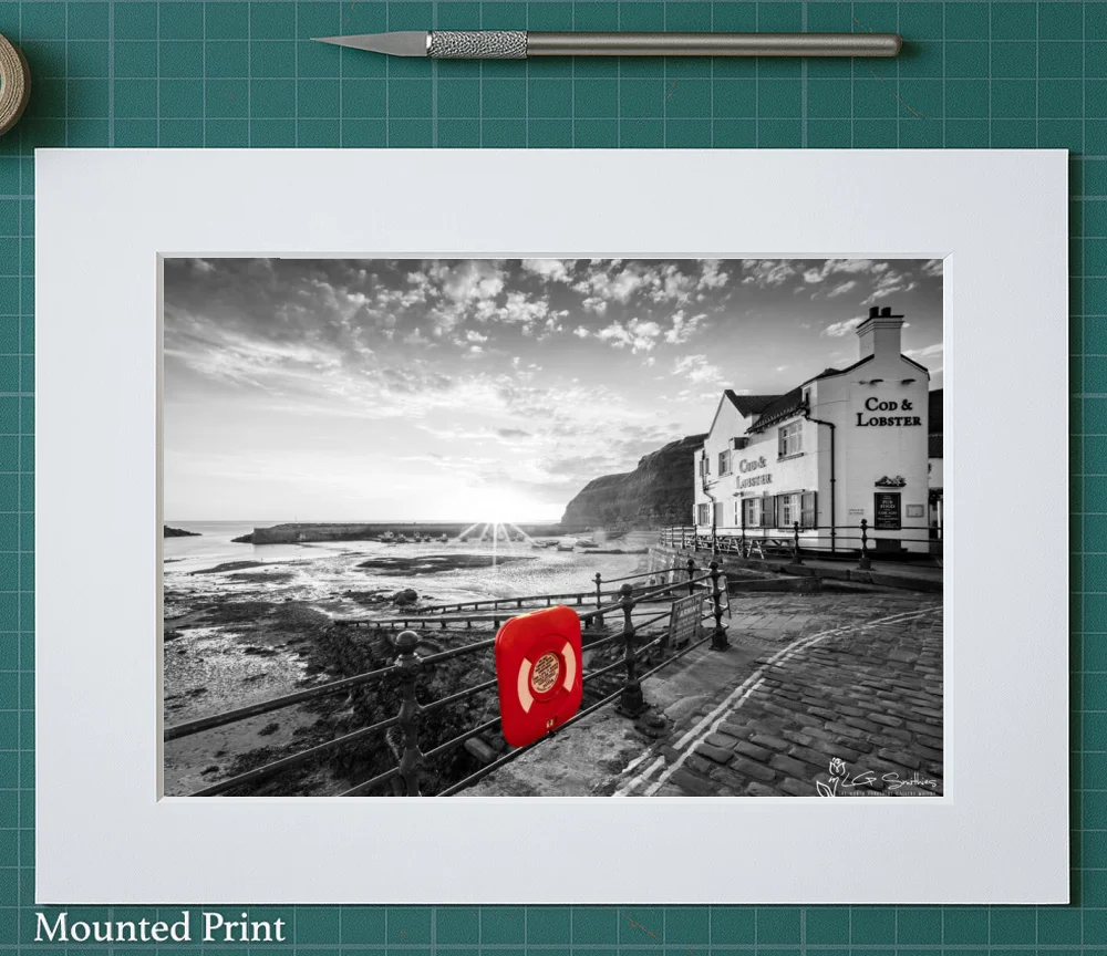 Cod and Lobster Colour Splash 2 Cod and Lobster Colour Splash - Landscape-Mounted-Print