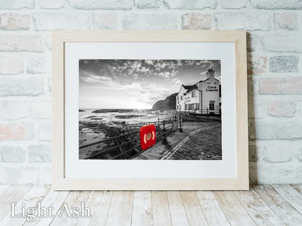 Cod and Lobster Colour Splash 5 Cod and Lobster Colour Splash - Light-Ash-Landscape-Frame