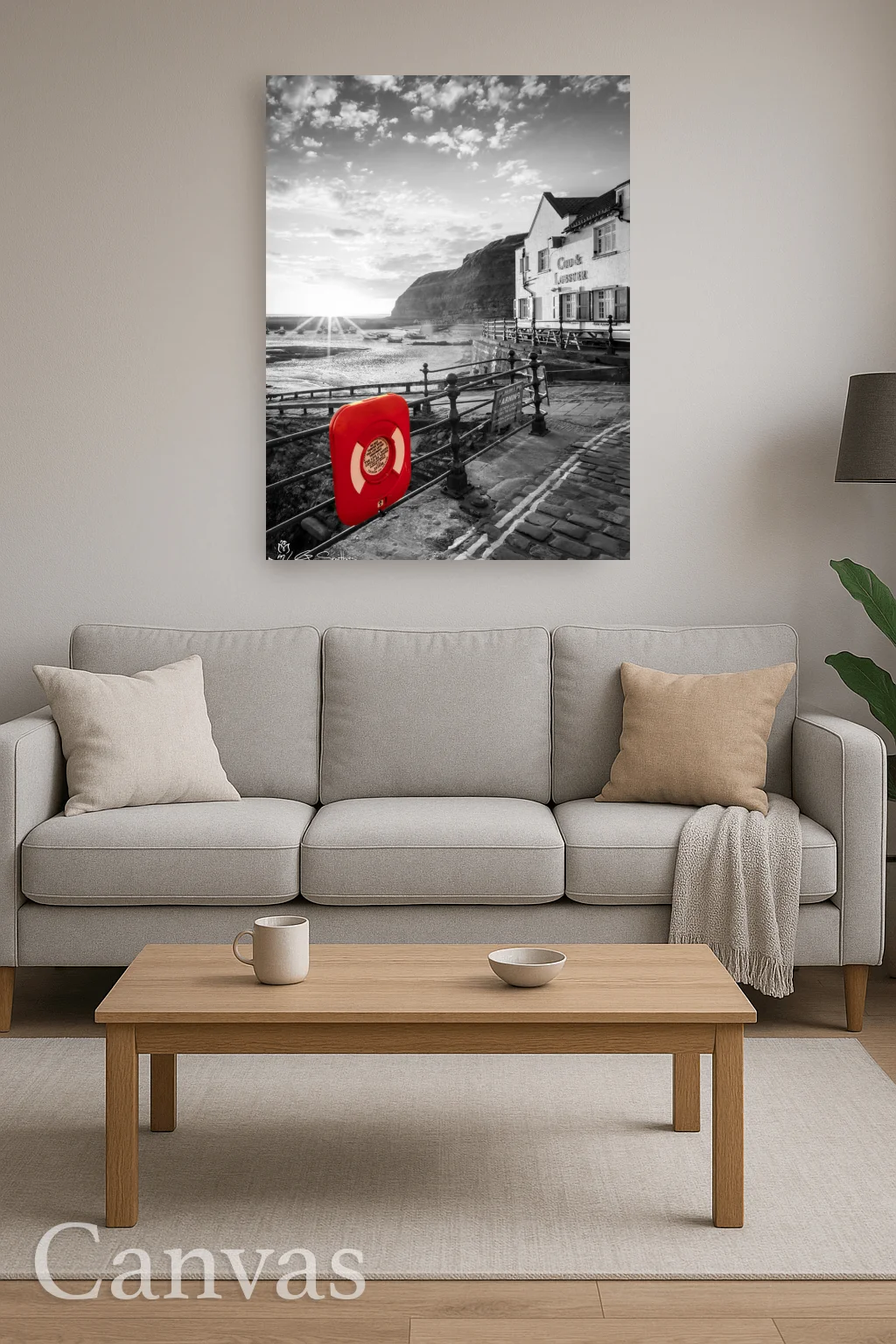 Cod and Lobster Colour Splash Portrait 8 Cod and Lobster Colour Splash Portrait - Wall-art-for-living-room-portrait