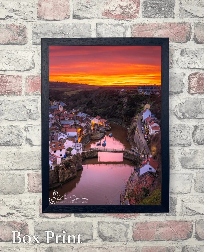 Cowbar And Staithes At Sunset 6 Cowbar And Staithes At Sunset - Box-Print-Portrait