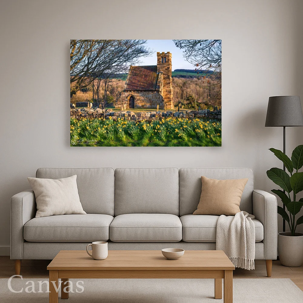 Daffodils at Upleatham Church Wall-art-for-living-room-landscape Daffodils at Upleatham Church - Wall-art-for-living-room-landscape