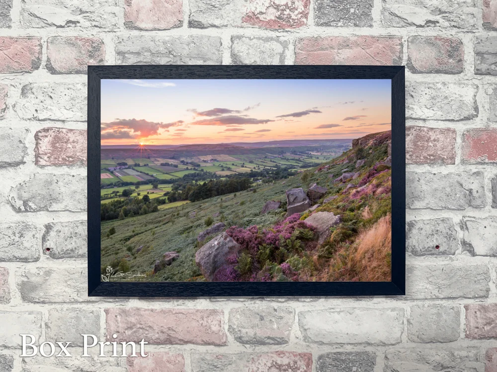 Danby Dale From Above Botton Village 4 Danby Dale From Above Botton Village - Landscape-Box-Print